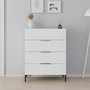 Hanah Home Sfn-1740-Dd-1 Cómoda Blanca de 4 Cajones, 80x104x44 cm
